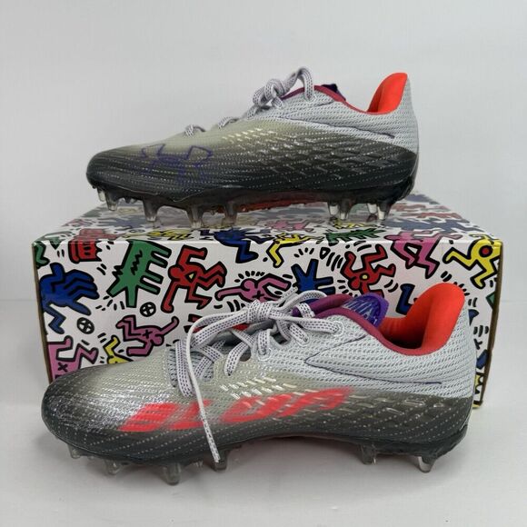 Under Armour Blur Smoke MC Lacrosse Women's Size 7‎ Soccer 3025123-100 Metallic - Picture 3 of 9